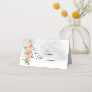 Blush roze brutstemkaarten voor bruiloft plaatskaartje