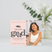 Blush Roze Budget Foto Afstudeerder Grijs Pet Invi (Staand voorkant)