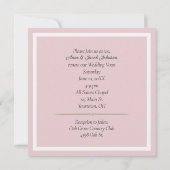 Blush roze bus op Lace Vow Renewal Kaart (Achterkant)