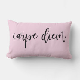 Blush Roze Carpe Diem Elegant Script Kussen