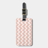 Blush Roze Chevron en White Pattern Bagagelabel (Voorkant verticaal)