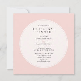 Blush Roze Chic Rehearsal Dinner Invitation