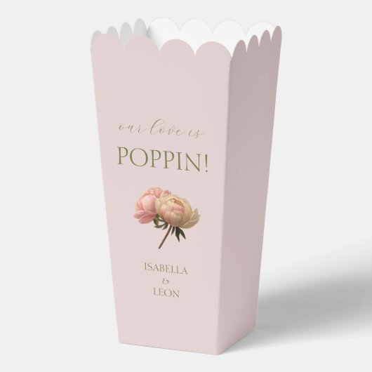 Blush Roze | Chic Roze Popcorn  Bedankdoosjes (Voorkant)