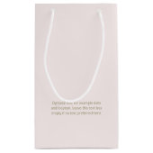 Blush Roze | Chic Roze Trouw Bruiloft Klein Cadeauzakje (Achterkant)