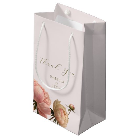 Blush Roze | Chic Roze Trouw Bruiloft Klein Cadeauzakje (Voorkant Gekanteld)
