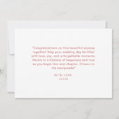 Blush Roze Chique Boho Wildflower Happy Wedding Da Kaart (Achterkant)