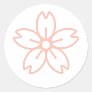 Blush Roze Circled Sakura (Cherry Blossom) Sticker