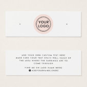 Blush roze cirkel logo stuiver oorkaart mini visitekaartjes (Voorkant /achterkant)