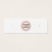 Blush roze cirkel logo stuiver oorkaart mini visitekaartjes (Voorkant)