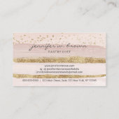 Blush roze coating glitter Decorting Floral Bakery Visitekaartje (Achterkant)