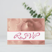 Blush Roze Collectie voor het huwelijk RSVP Kaartje (Staand voorkant)
