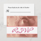 Blush Roze Collectie voor het huwelijk RSVP Kaartje (Voorkant / Achterkant)