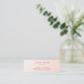 Blush roze, compact design elegante Sjabloon Mini Visitekaartje (Staand voorkant)