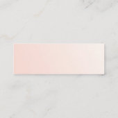 Blush roze, compact design elegante Sjabloon Mini Visitekaartje (Achterkant)