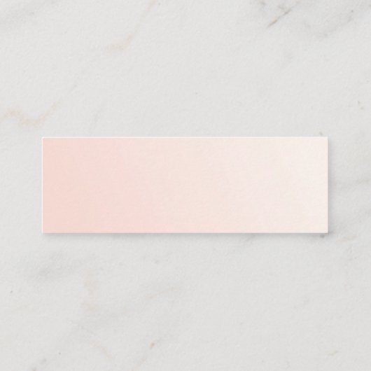 Blush roze, compact design elegante Sjabloon Mini Visitekaartje (Achterkant)