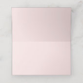 Blush Roze Confetti Glitter Gepersonaliseerde Plaa Plaatskaartje (Binnenkant ongevouwen)