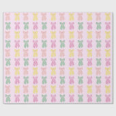 Blush Roze Coquette Haar Boog Patroon Cadeaupapier (Vlak)