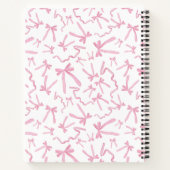 Blush roze coquette lint patroon gepersonaliseerd notitieboek (Achterkant)