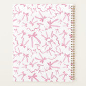 Blush roze coquette lint patroon gepersonaliseerd planner (Achterkant)