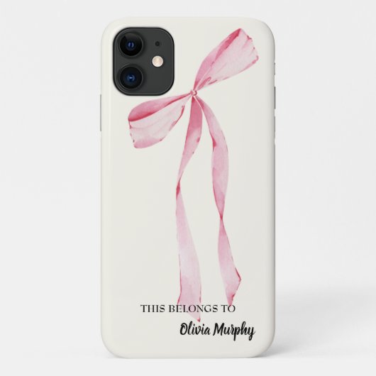 Blush Roze coquette waterverf telefoon hoesje (Achterkant)
