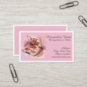 Blush Roze Cosmetische Make-up Palette Persoonlijk Visitekaartje