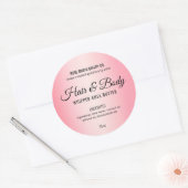 Blush Roze Cosmetische schoonheidslichaams Butter  Ronde Sticker (Envelop)