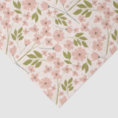 Blush roze, Cream Spring Floral gepatterd Tissuepapier (Detail)