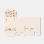 Blush Roze Crème Bloemen Namen Datum Bedankdoosjes (Uitgevouwen)