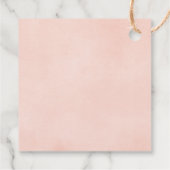 Blush roze crème bloemige waterverven verjaardagsf bedankjes labels (Achterkant)