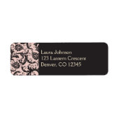 Blush roze, crème, grijs label voor retouradres (Voorkant)