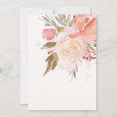 Blush roze crème Perzage Green Gold Weddenschap Kaart (Achterkant)