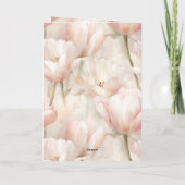 Blush Roze Crème Tulpen Bloemen Romantische Liefde Kaart (Achterkant)