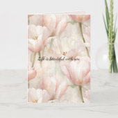 Blush Roze Crème Tulpen Bloemen Romantische Liefde Kaart (Voorkant)