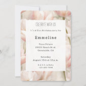 Blush Roze Crème Tulpen Bloemen Romantische Verjaa Kaart (Voorkant)