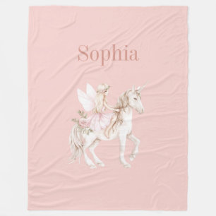 Blush Roze Cute Sprookjesvleugels Jurk Eenhoorn Fleece Deken