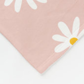 Blush Roze Daisy Bloemen Groovy Boho Patroon Fleece Deken (Hoek)