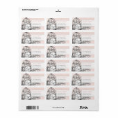 Blush Roze Damast  Vogelkooi RSVP Label (Full Sheet)