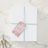 Blush roze Dank je Confetti Cadeaulabel (Met Touw)