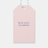 Blush roze Dank je Confetti Cadeaulabel (Achterkant)