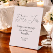 Blush roze date jar Wedding Shower Reclamebord Met Voetstuk