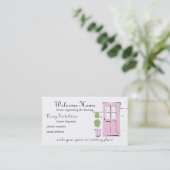 Blush Roze deur Afsprakenkaartje (Staand voorkant)