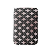 Blush roze diamanten op zwart badmat (Voorkant Verticaal)