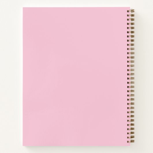 Blush roze doelen aangepast Notitieboek om lijst t (Achterkant)