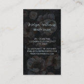 Blush roze donkere bloemen visitekaartje (Achterkant)