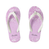 Blush roze druppelaar naam meisje kinder teenslippers (Voetbed)