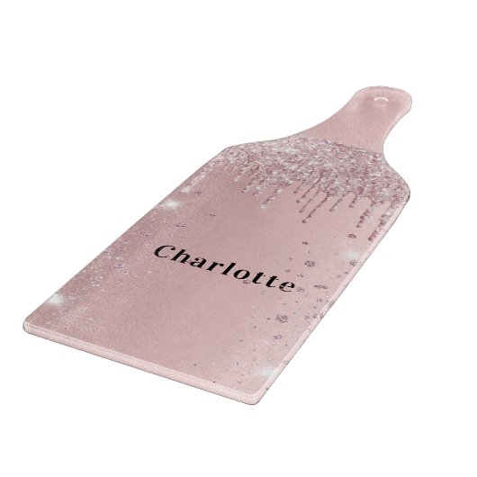 Blush roze druppelnaam snijplank (Hoek)