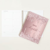 Blush roze druppels naam 2026 planner (Display)