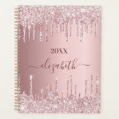 Blush roze druppels naam 2026 planner (Voorkant)