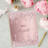 Blush roze druppels naam 2026 planner