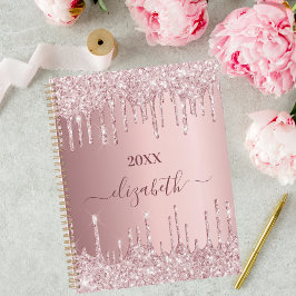 Blush roze druppels naam 2026 planner